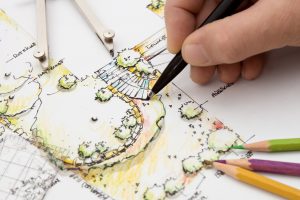 Garden Design Blueprint Sketching Garden Design Blueprint Sketching